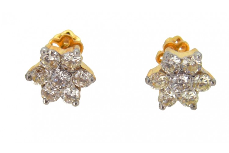 Diamond Floral Cluster Earring